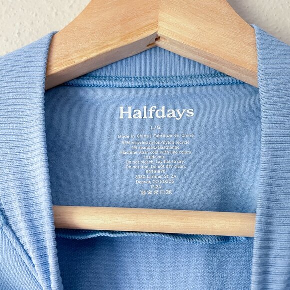 Halfdays Johnson Top in Forget Me Not Blue Size L NWT* - Picture 3 of 14